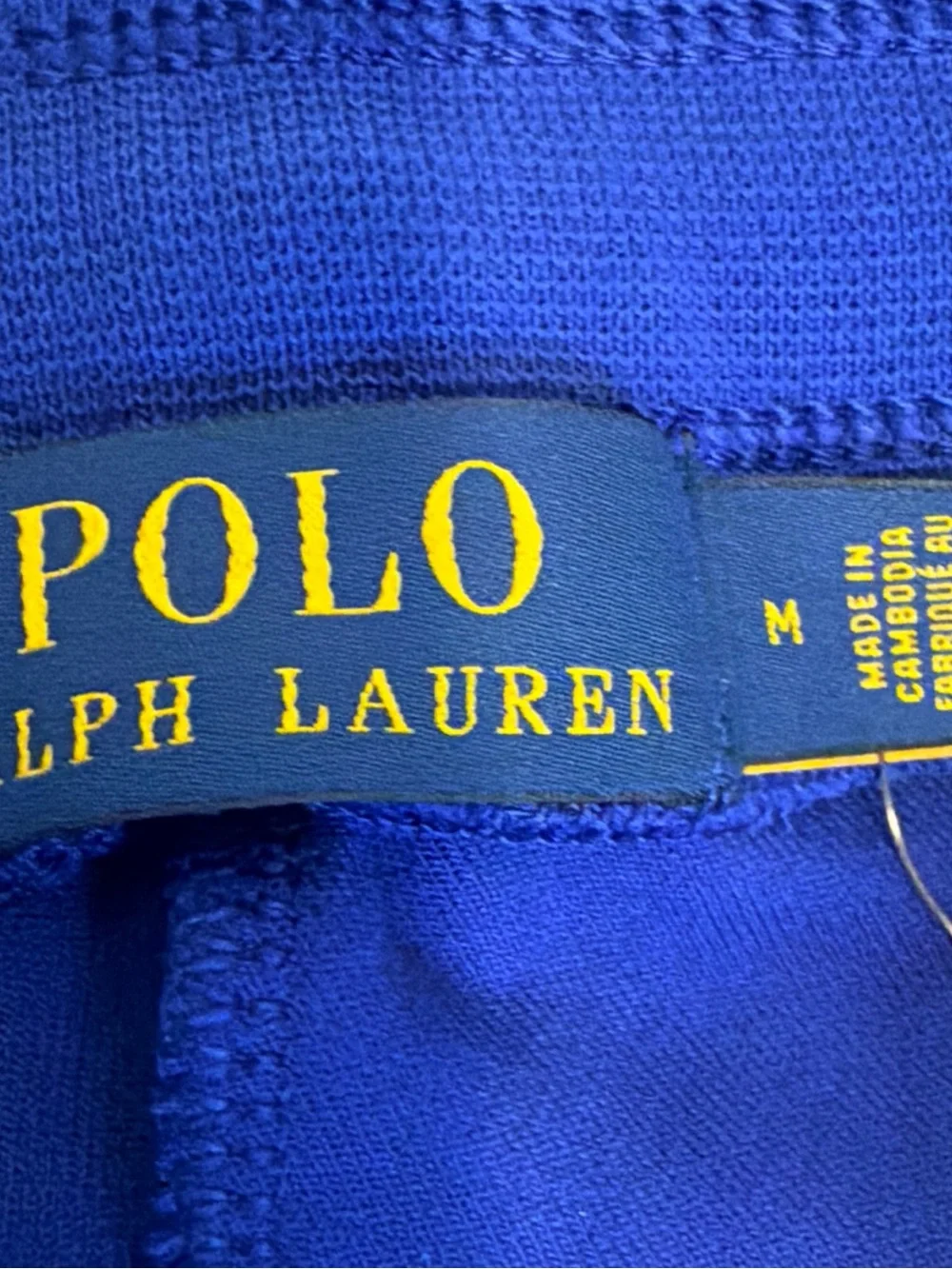 Polo by Ralph Lauren Men's Blue Track Pants with White Side Stripes